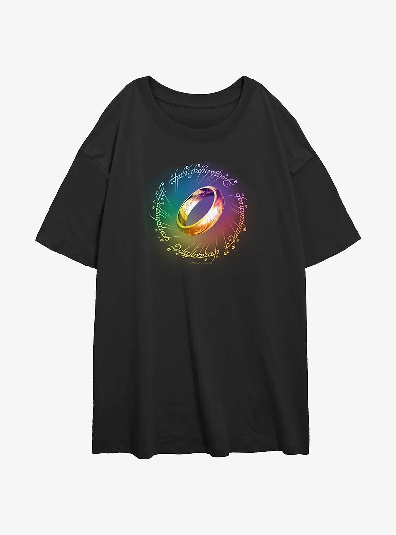 The Lord Of Rings One Ring Rainbow Oversized T-Shirt