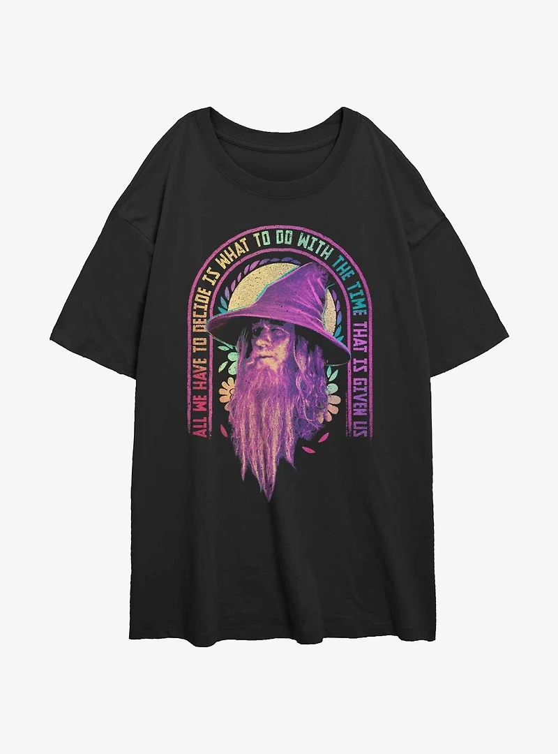 The Lord Of Rings Decide With Time Gandalf Oversized T-Shirt