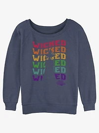 Wizard Of Oz Wicked Rainbow Repeat Slouchy Sweatshirt