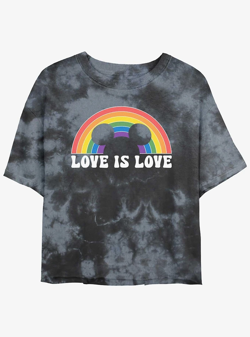 Disney Mickey Mouse Love Is Tie-Dye Crop T-Shirt