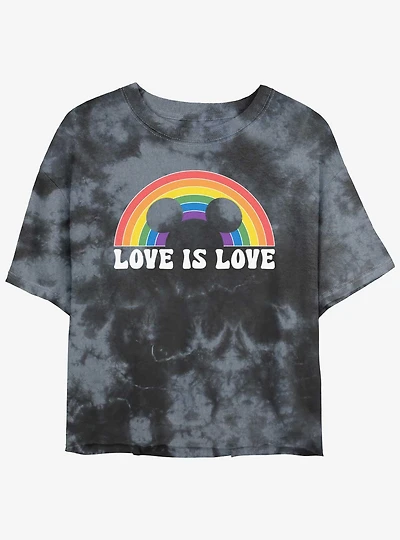 Disney Mickey Mouse Love Is Tie-Dye Crop T-Shirt