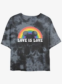 Disney Mickey Mouse Love Is Tie-Dye Crop T-Shirt