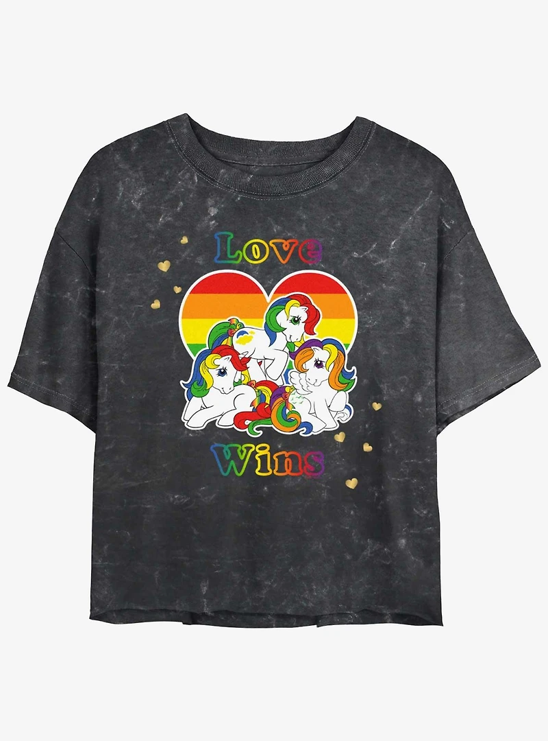 My Little Pony Love Wins Mineral Wash Crop T-Shirt
