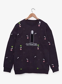 Her Universe Studio Ghibli® Spirited Away No-Face Embroidered Allover Print Crewneck — BoxLunch Exclusive