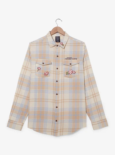 Our Universe Studio Ghibli Howl's Moving Castle Sophie & Howl Embroidered Flannel — BoxLunch Exclusive