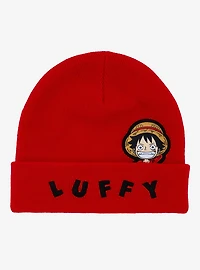 One Piece Monkey D. Luffy Portrait Beanie - BoxLunch Exclusive