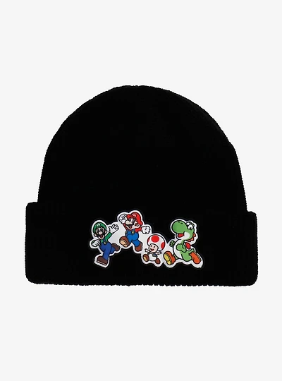 Nintendo Super Mario Bros. Characters Running Knit Beanie - BoxLunch Exclusive