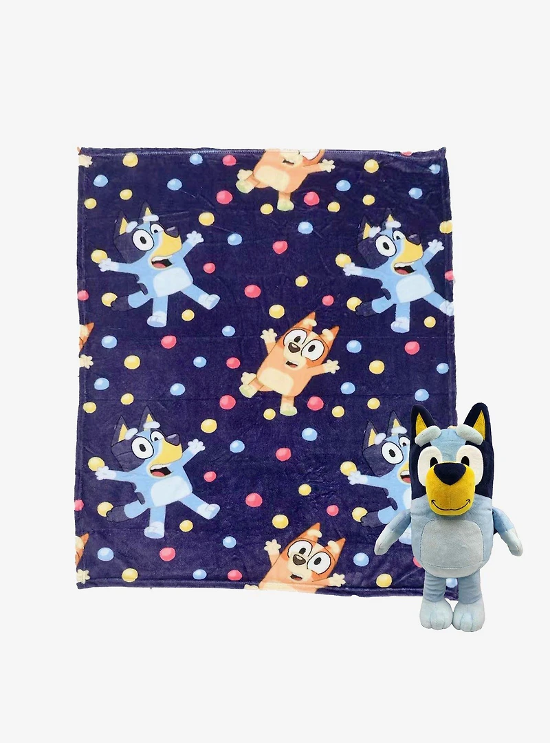 Bluey Hooray Silk Touch Blanket with Hugger
