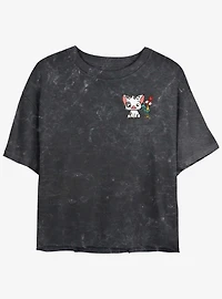 Disney Moana Pua and Hei Pals Pocket Womens Mineral Wash Crop T-Shirt