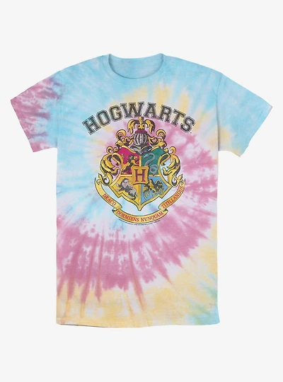 Harry Potter Hogwarts Logo Tie-Dye T-Shirt