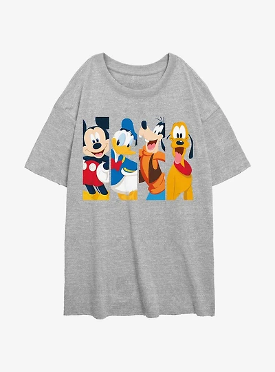 Disney Mickey Mouse Bro Time Womens Oversized T-Shirt