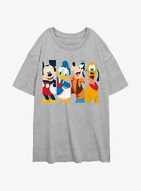Disney Mickey Mouse Bro Time Womens Oversized T-Shirt
