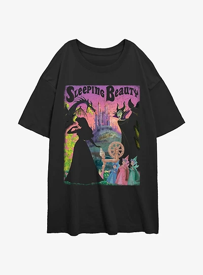Disney Sleeping Beauty Poster Womens Oversized T-Shirt
