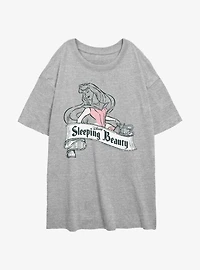 Disney Sleeping Beauty Make It Pink Womens Oversized T-Shirt