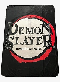 Demon Slayer: Kimetsu No Yaiba Logo Throw Blanket