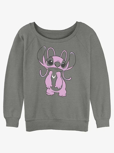 Disney Lilo & Stitch Big Angel Womens Slouchy Sweatshirt