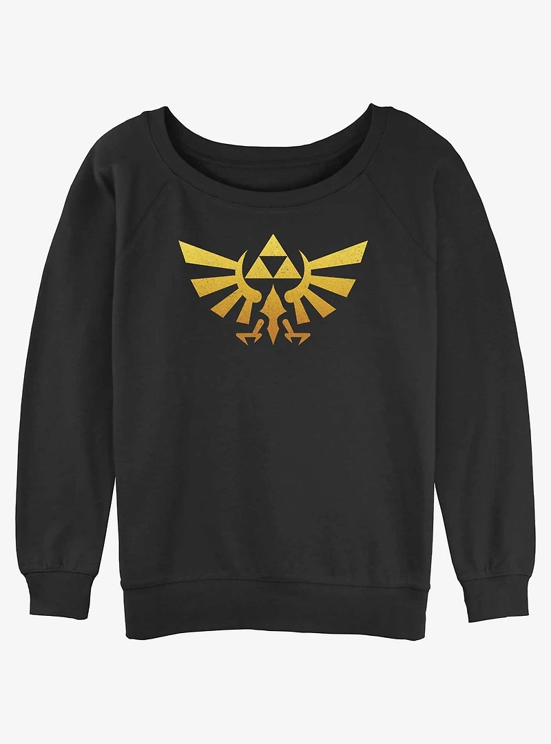 Nintendo Triforce Emblem Womens Slouchy Sweatshirt