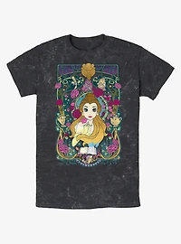 Disney Beauty and the Beast Belle Flowers Mineral Wash T-Shirt