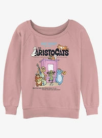 Disney The AristoCats Classic Poster Womens Slouchy Sweatshirt