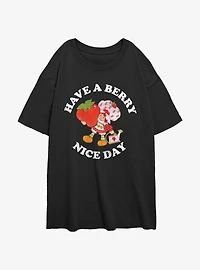 Strawberry Shortcake Have A Berry Nice Day Womens Oversized T-Shirt