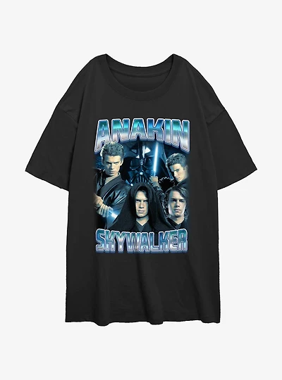 Star Wars The Many Sides Of Anakin Skywalker Womens Oversized T-Shirt