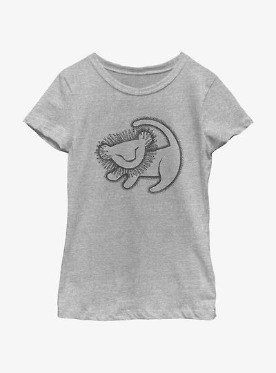 Disney The Lion King Simba Cave Painting Youth Girls T-Shirt