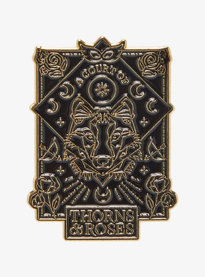 A Court of Thorns and Roses Gold Framed Enamel Pin — BoxLunch Exclusive