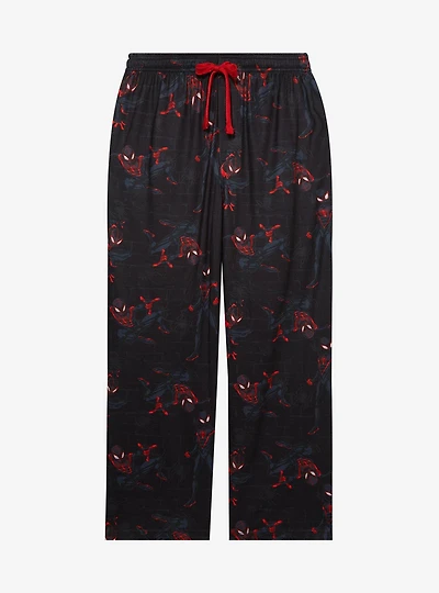 Marvel Spider-Man: Across the Spider-Verse Miles Morales Allover Print Women's Plus Sleep Pants — BoxLunch Exclusive