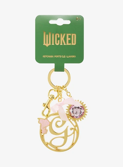 Loungefly Wicked Glinda Initial Multi-Charm Keychain - BoxLunch Exclusive