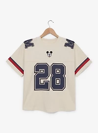 Disney Mickey Mouse Women's Plus Cropped Football Jersey — BoxLunch Exclusive