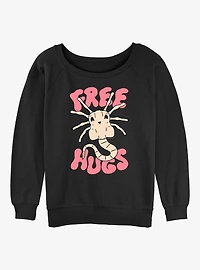 Alien Free Hugs Womens Slouchy Sweatshirt