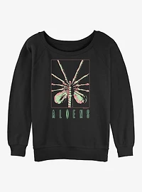 Alien Facehugger Poster Womens Slouchy Sweatshirt