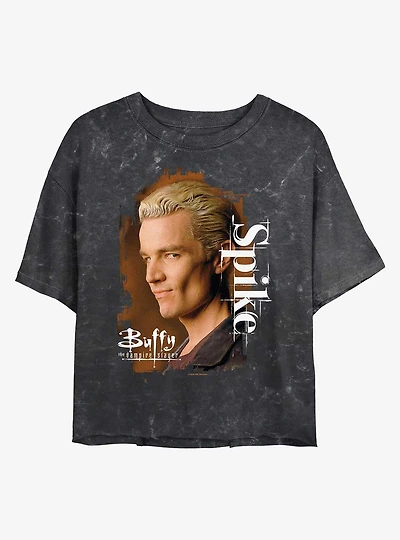 Buffy the Vampire Slayer Spike Womens Mineral Wash Crop T-Shirt