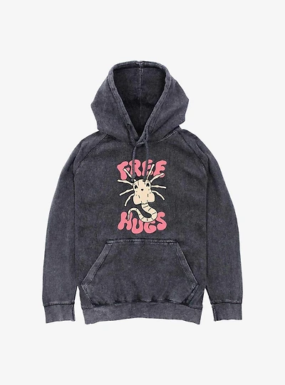 Alien Free Hugs Mineral Wash Hoodie