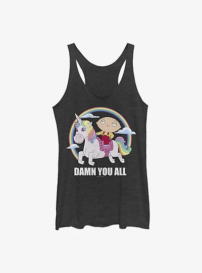 Family Guy Stewie Unicorn Womens Tank Top