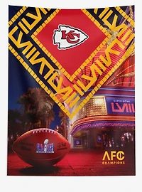 NFL Chiefs SB58 Arrival Participant Large Printed Wall Tapestry