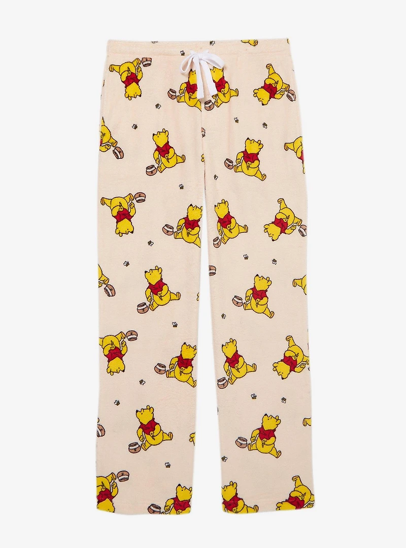Disney Winnie the Pooh Hunny Pot Bear Allover Print Plush Sleep Pants — BoxLunch Exclusive