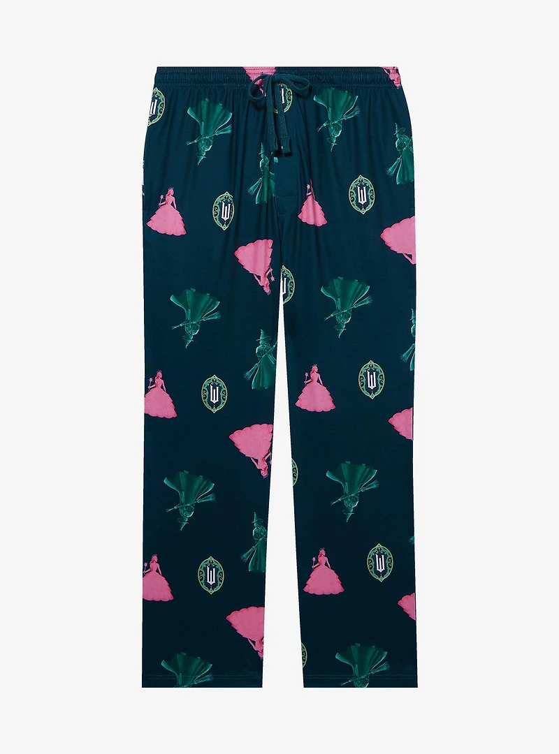 Wicked Glinda & Elphaba Allover Print Sleep Pants - BoxLunch Exclusive
