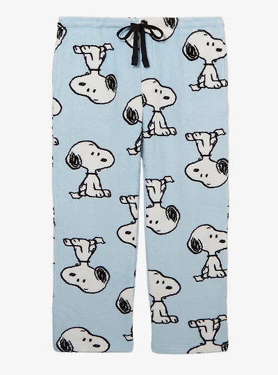 Peanuts Snoopy Allover Print Plush Women's Plus Sleep Pants — BoxLunch Exclusive