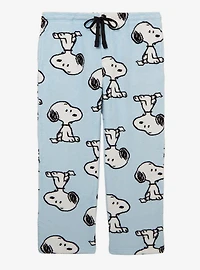 Peanuts Snoopy Allover Print Plush Women's Plus Sleep Pants — BoxLunch Exclusive