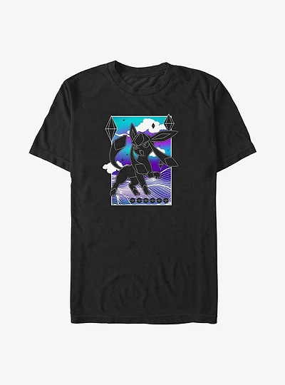 Pokemon Glaceon Northern Lights Big & Tall T-Shirt