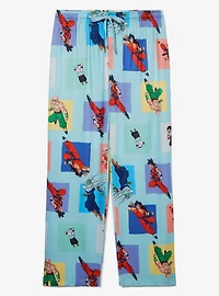 Dragon Ball Z Character Squares Allover Print Sleep Pants