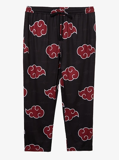 Naruto Shippuden Akatsuki Cloud Allover Print Women's Plus Sleep Pants