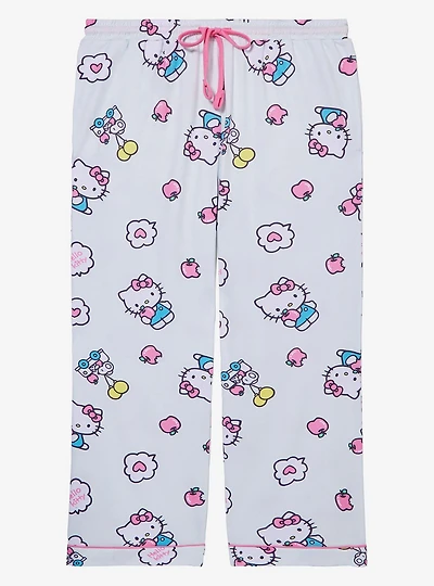 Sanrio Hello Kitty Apples Allover Print Women's Plus Sleep Pants - BoxLunch Exclusive