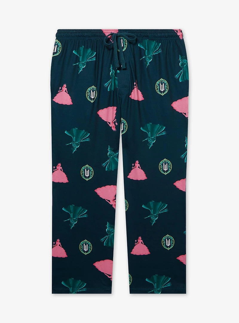 Wicked Elphaba and Glinda Allover Print Women's Plus Sleep Pants - BoxLunch Exclusive