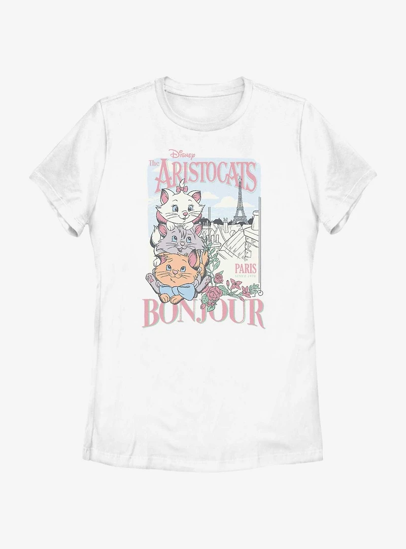Disney The Aristocats Bonjour Trio Cats Womens T-Shirt