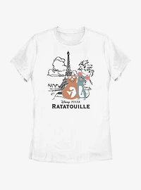 Disney Pixar Ratatouille Paris Background Womens T-Shirt