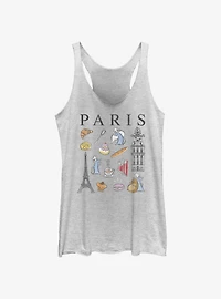 Disney Pixar Ratatouille Paris Icons Womens Tank Top