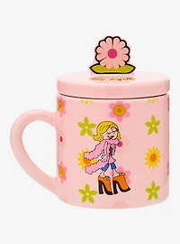 Lizzie McGuire Cartoon Lizzie Floral Mug with Lid — BoxLunch Exclusive