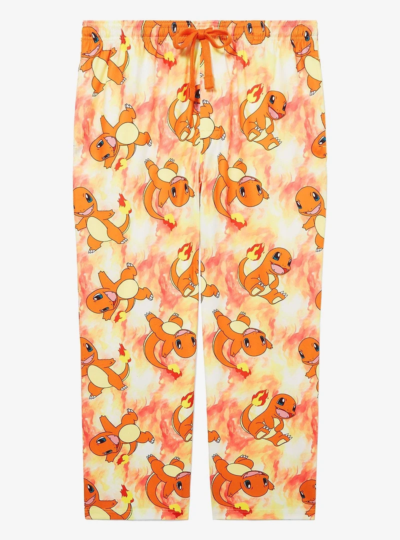 Pokémon Charmander Flaming Allover Print Women's Plus Sleep Pants — BoxLunch Exclusive
